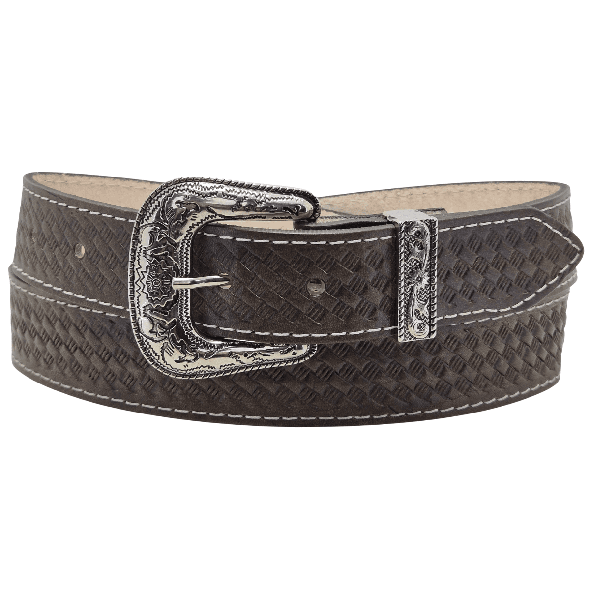 Cinto de couro country, fivela tradicional